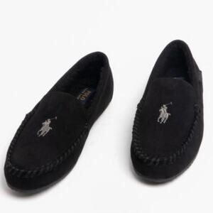 Polo by Ralph Lauren moccasins slippers Black size 12 New never used